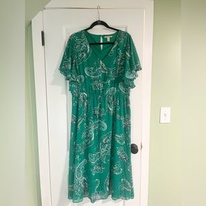 Dana Buchman short-sleeved paisley dress, size XL